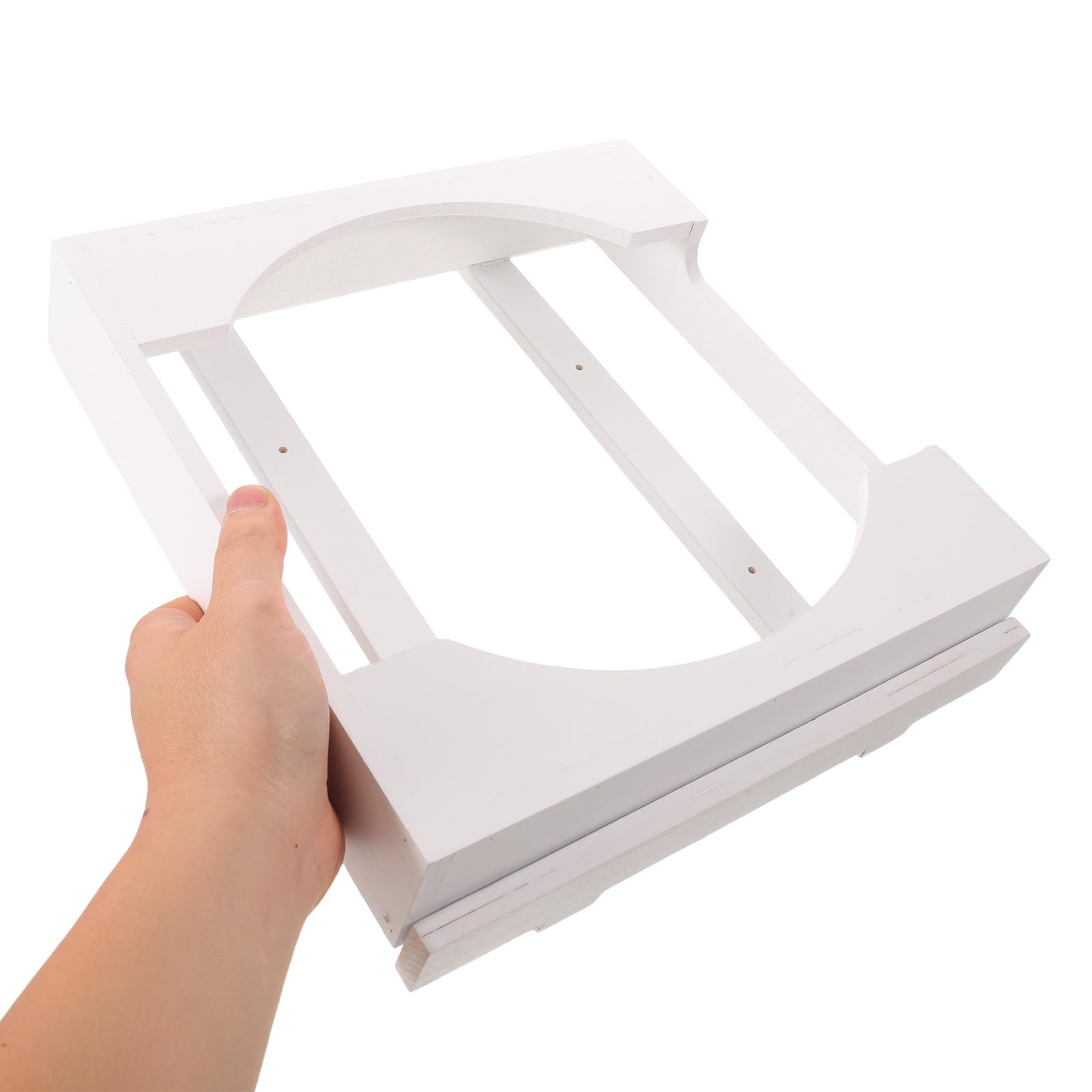 OUNONA Soporte para Platos Debajo del gabinete, Organizador dispensador de Madera apilable para Platos de 9”, Estante dispensador Vertical de Cocina para encimera de Cocina, gabinete de Viaje para