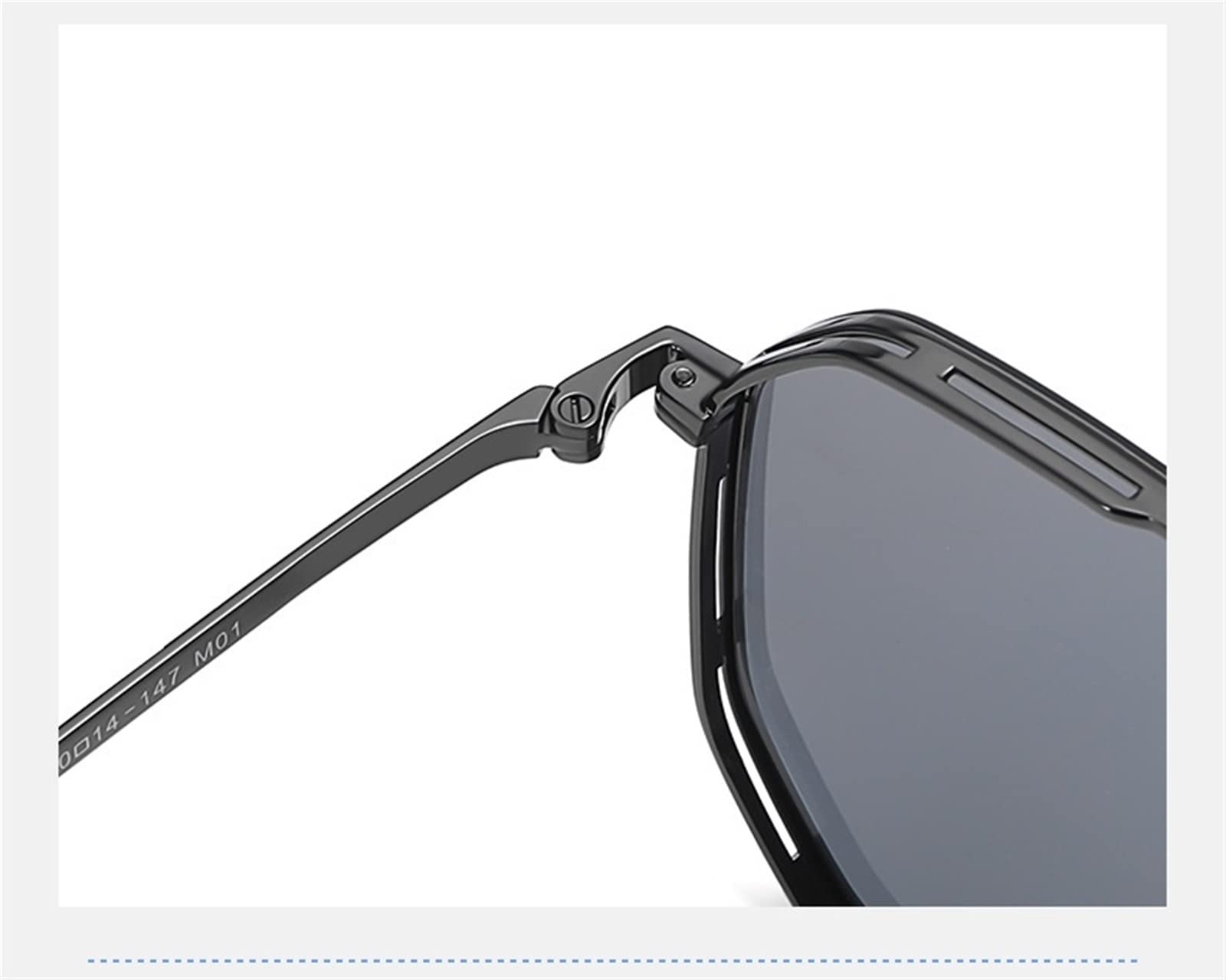 Męskie rowerowe metalowe spolaryzowane okulary przeciwsłoneczne dla kierowców UV400 Retro okulary przeciwsłoneczne dla osób dojeżdżających do pracy Prezent (Color : A, Size : 1)