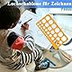 NISENTIA Kreisschablone, 4 Stück Zeichenschablone Technisches mit 75 Kreisen zum Malen | Lochschablone für Zeichnen, Bau und digitale Messschablonen Lineale