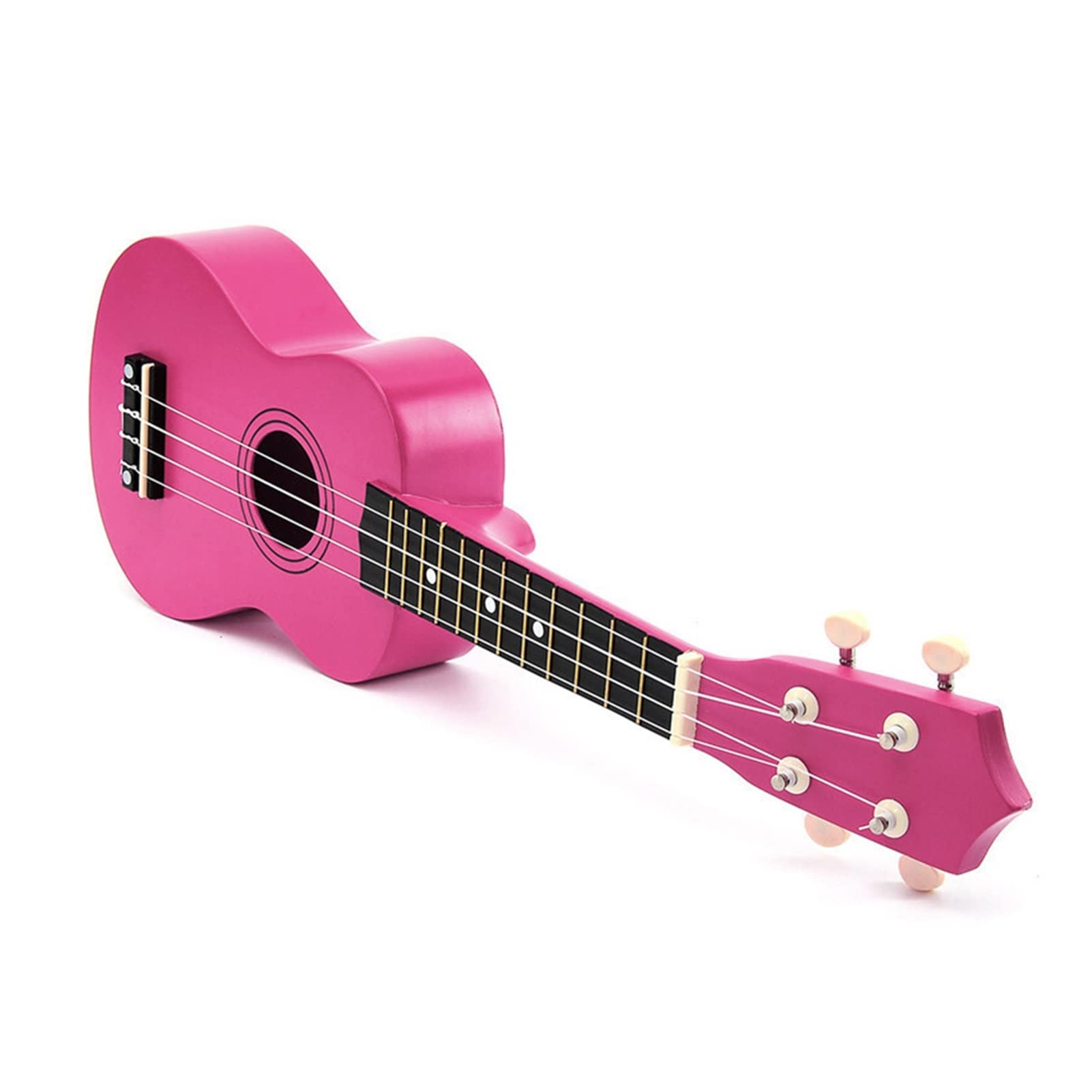 21 -calowa baswood sopran gitara gitara Rosewood 4 struny ukulele gitara gitarowa dla dzieci instrumenty muzyczne (Color : Rose red, Size : 21 inches)