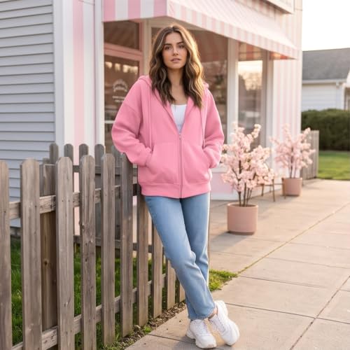 Elneeya Zip Up Hoodies for Women Cute Camping Track Plus Size Sweatshirts - image 2