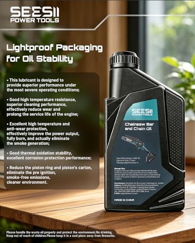 SEESII Universal Chainsaw Bar and Chain Oil 33.8oz