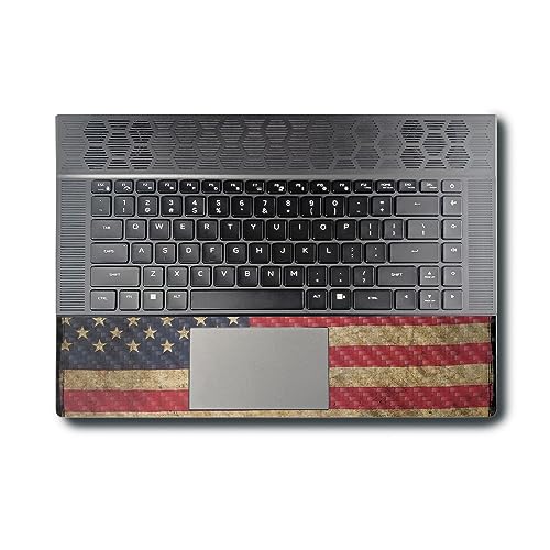 Image of MightySkins Carbon Fiber Skin Compatible with Alienware X16 R1 (2023) Full Wrap Kit - Vintage Flag | Protective, Durable Textured Carbon Fiber Finish | Easy to Apply & Change Styles | Made in The USA