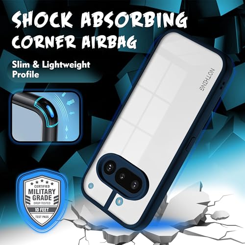 Image of V-TAN Back Cover for Nothing Phone 3A 5G Compatible Case, Transparent Clear, TPU, Camera Protective Shockproof Cover, Blue