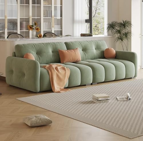 Image of LEGACY OF COMFORT California Velvet Modern Sofa Upholstered 3 Seater Sofa Three Seater Sofa for Living Room Hotels & Offices (Green)