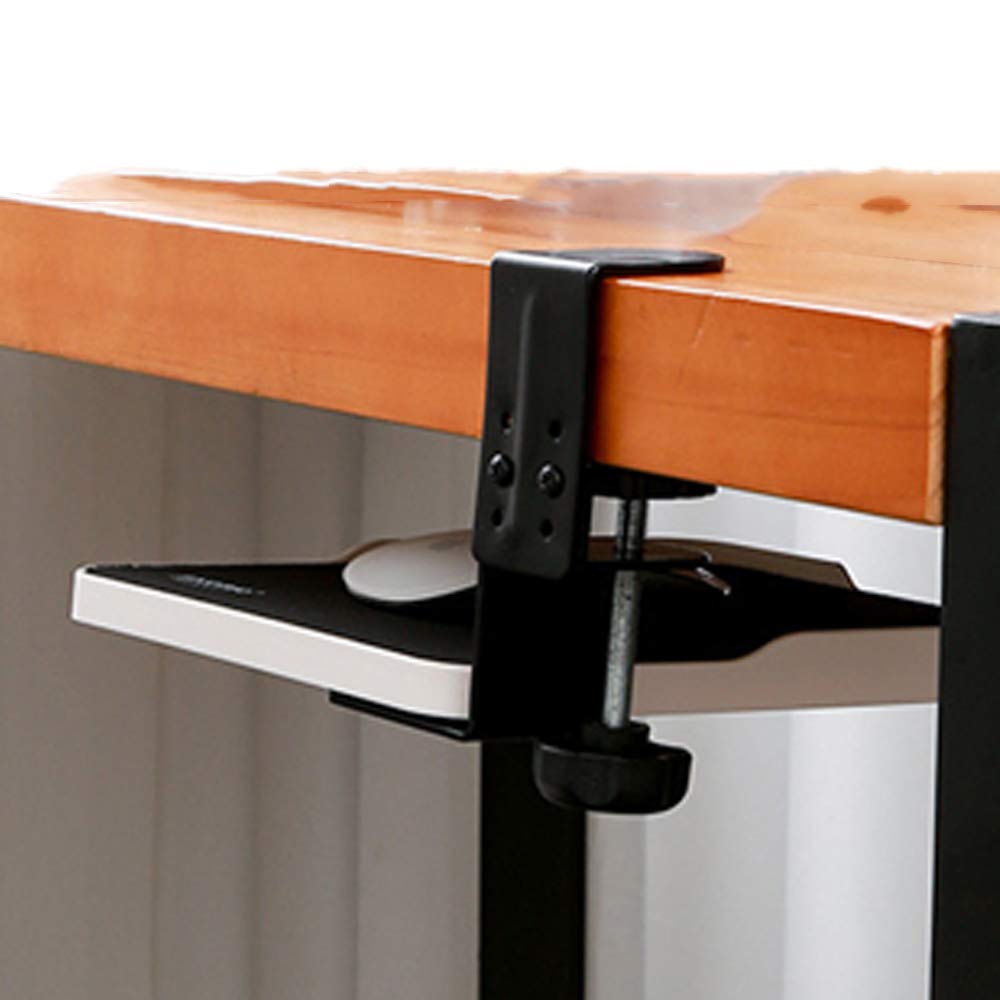 Plateforme Souris Pivotante 360° - Tapis De Souris Sous Bureau Réglable Avec Pince Pour Économiser L'Espace