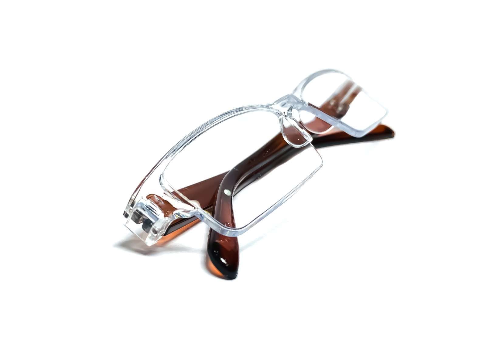 DR.B’s Readers Glasses: Stylish Transparent Frames for Men and Women, Lightweight and Comfortable, Light Brown, +2.00 Magnification