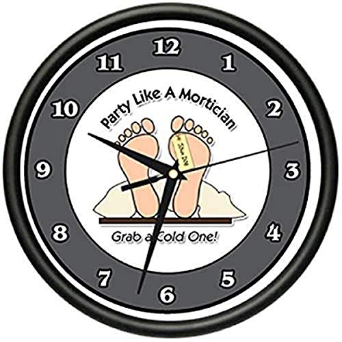 SignMission Mortician Wall Clock Death Corpse Dead rip Hospital Morgue Funeral Gift