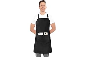 Utopia Kitchen Men's Bib Aprons for Cooking, 2-Pack with 2 Front Pockets