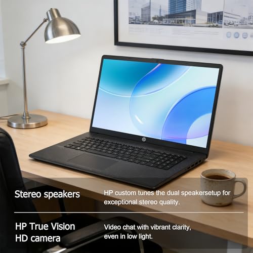 Image of HP 17 Laptop, Intel Core i7-1355U (10 Cores Up to 5.00 GHz) | 16 GB RAM 1 TB SSD, 17.3 inch HD+ Anti Glare IPS Display Laptop Computer, Wi-Fi 6, Numeric Keypad, Windows 11 Pro - Black