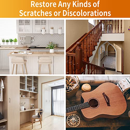 Laminat Reparatur, Parkett Reparaturset Hartwachs Vinyl Holz Reparaturset Wachs Holzkitt Loch Ausbessern Kratzreparatur für Laminat, Parkett Schäden Ausbessern, Holz Möbel Fußboden, PVC Vinylboden