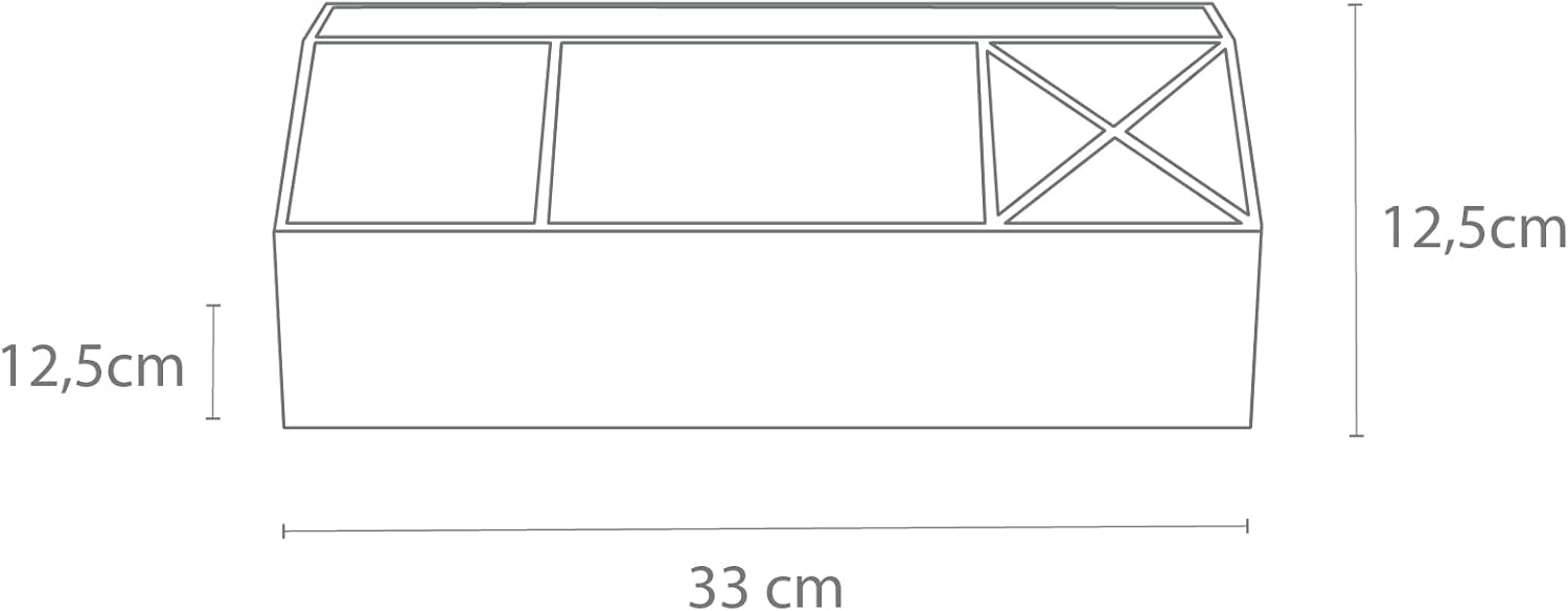 BIGSO ELISA Desk Organiser with 4 Compartments - Organiser System for Notes, Paper Clips, Pens etc. - Fibreboard and Paper Sorting Box in Linen Look - Dark Grey