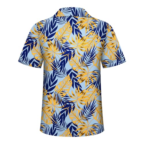 Image of Hawaiian Shirt for Men Tropical Shirts Summer Beach Button Down Short Sleeve Luau Aloha Floral Cruise Vacation Outfit 2026
