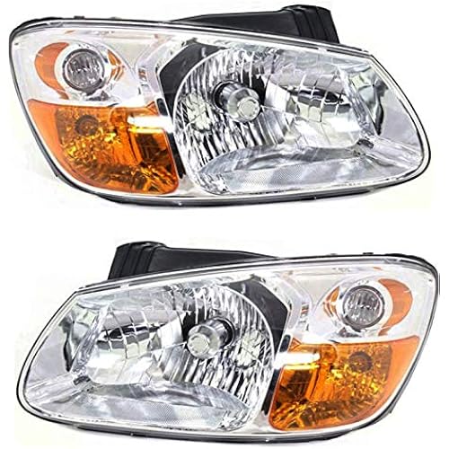 Garage-Pro Headlight Assembly Compatible with 2007-2009 Kia Spectra, Set of 2, Driver and Passenger Side
