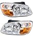 Headlight Compatible with 2007-2009 Kia Spectra Pair with Bulbs Clear Lens