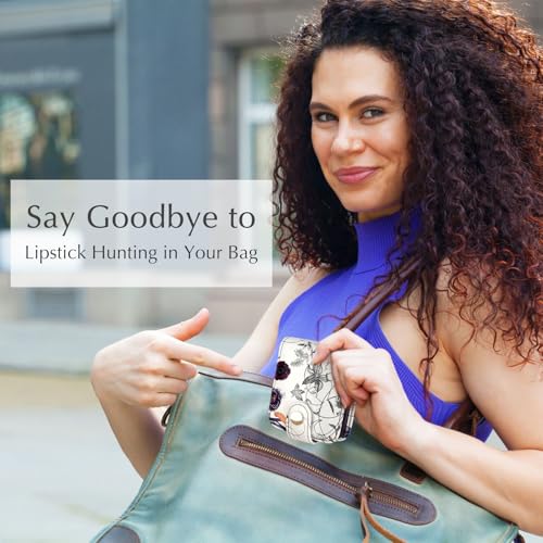 kilofly Genuine Leather Double Lipstick Case Cosmetic Makeup Holder + Gift Box4