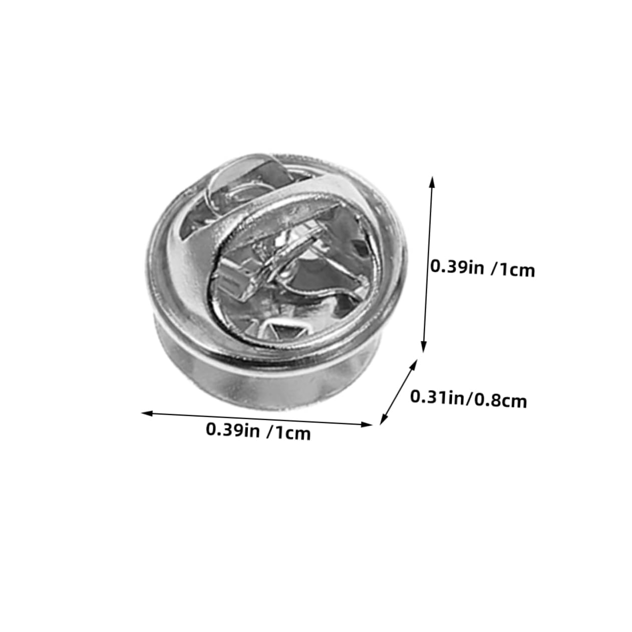 DOITOOL 20Pcs Stainless Steel Locking Pin Backs Butterfly Clutch Brooch Holders for Jewelry Making DIY Craft Accessories Versatile Badge Backing Clips Easy Grasp Design