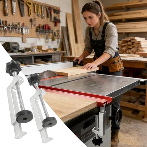 Bride de fixation pour rail de scie fluide et stable pour menuisier