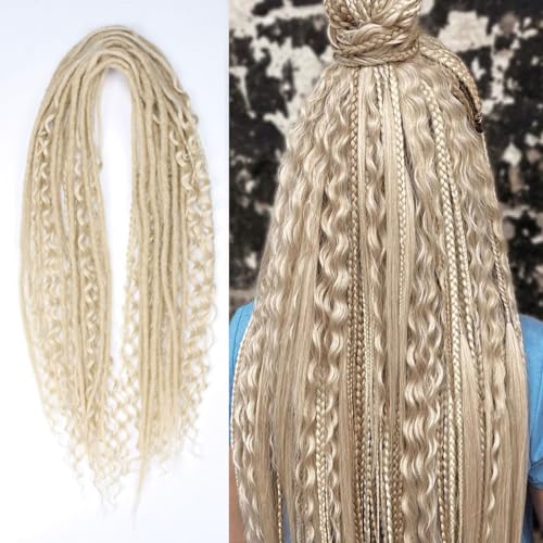 KRALER 24 Inch Mixed DE Dreadlock Extensions Sets,...