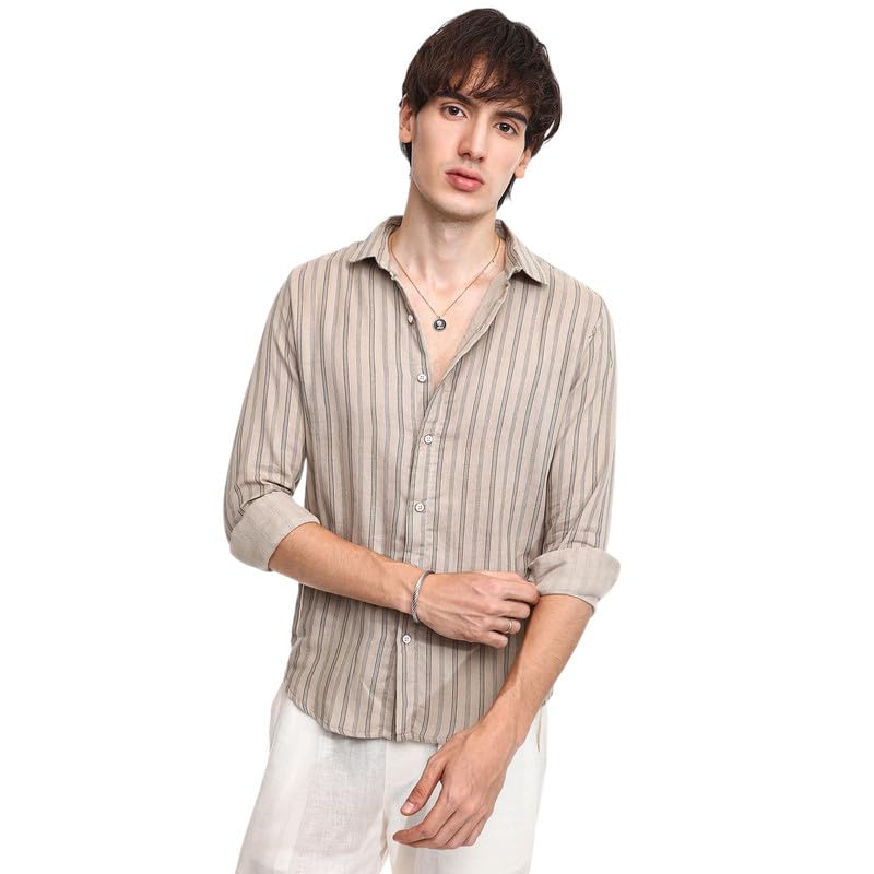Image of CAHOOT Men's Tartan Plaid Shirt for Casual Wear | Spread Collar | Long Sleeve | Button Closure | Shirt Crafted with Comfort Fit for Everyday Wear