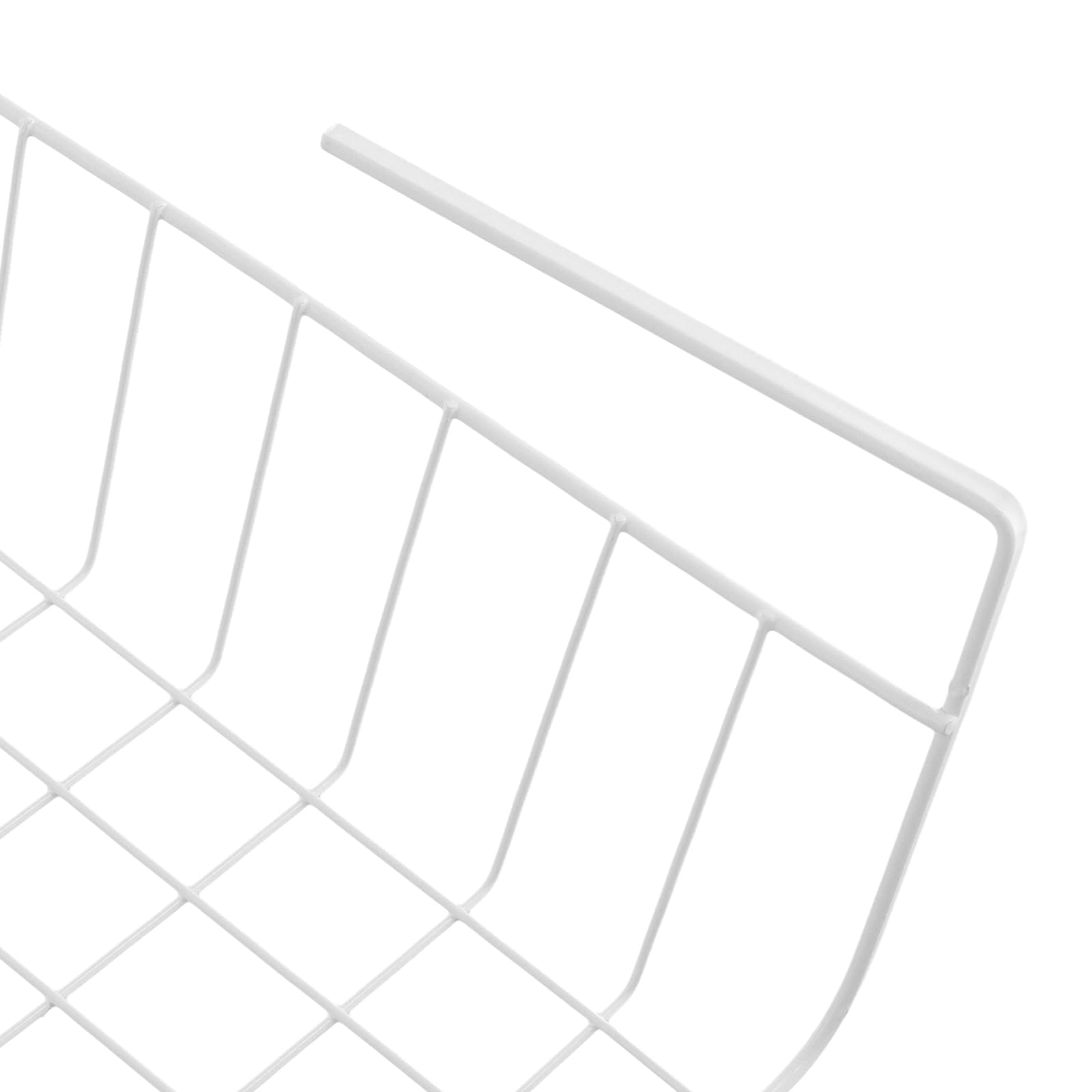 FUNSUEI Lot de 5 tiroir suspendu sous étagère 34 x 22 x 11,5 cm en fil métallique blanc panier rangement cuisine