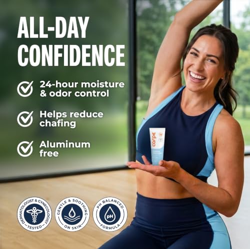 Image of Carpe Feminine Sweatcare Intimate Deodorant - pH Balanced, 24Hr Moisture & Odor Control Whole Body Deodorant for Women - Gynecologist Tested & Safe for Private Parts - Pure Powder - 3oz