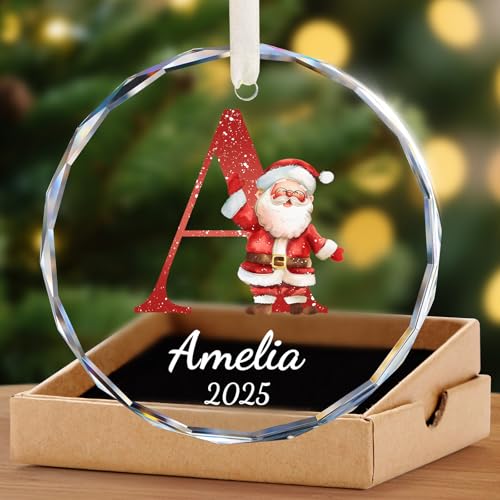 Personalized Crystal Christmas Tree Ornaments 2025