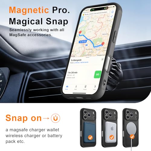 Image of MOCCA Magnetic Shockproof for iPhone 17 Pro Max Case,Black