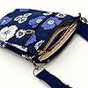 Narunii Petit Sacoche Telephone Portable Femmes,Pochette Portable Bandoulière Femme,Toile Sac Telephone Portable Femme pour Voyages,Shopping,Quotidiens (Fleurs Bleu) #4