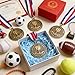 ZETEAKER Gold Medals for Awards Winner Bulk with Neck Ribbons, 18/30PCS 1st Place Award Medal, for Award for Sports, Competitions, Party, Spelling Bees, Olympic Style
