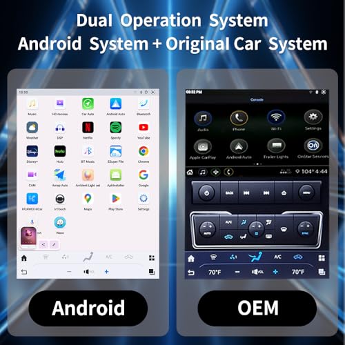 15.6 Inch Touch Screen Android Car Radio for GMC Sierra Chevrolet Silverado 2019 2020 2021 2022 2023 Head Unit Wirless Carplay GPS Navigation Screen Upgrade Multimedia Player Android Auto