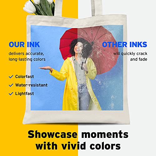 Image of Printers Jack 700ML Sublimation Ink for EcoTank Supertank Inkjet Printer ET-2720 ET-2760 ET-2750 ET-2700 ET-3700 ET-3710 ET-3750 ET-3760 Heat Press Transfer on T-Shirt (Autofill /ICC-Free /Anti-UV)
