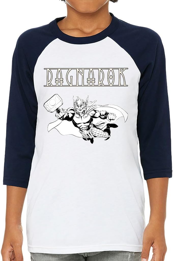 Movie Design Kids' Baseball T-Shirt - Illustration 3/4 Sleeve T-Shirt - Cool Baseball Tee