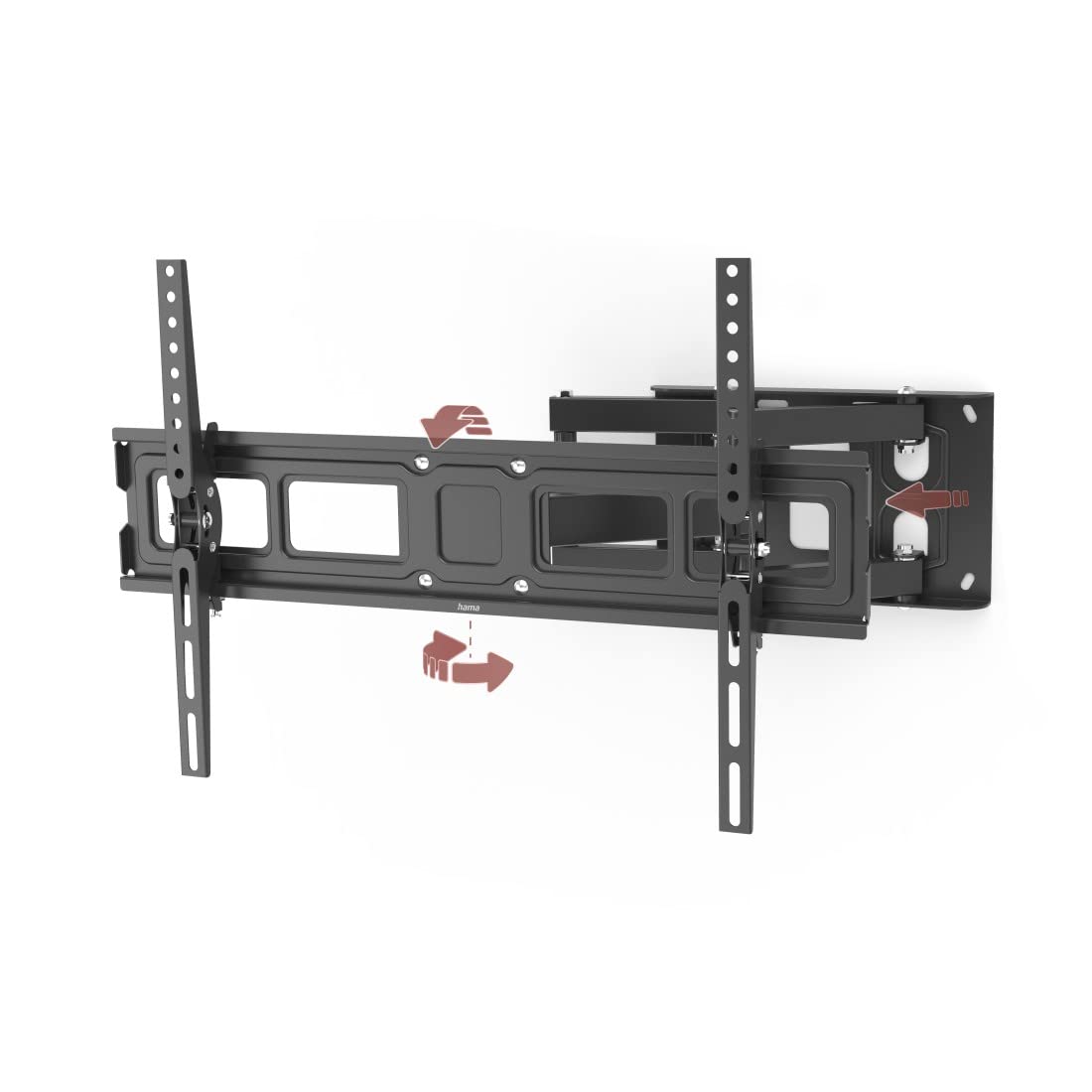 Hama | Soporte TV Pared articulado, Giratorio e inclinable para Pantallas de 32 a 84 Pulgadas. (Giro 180°, Inclinación +5/-12°, Carga 50kg, VESA 600x400) Negro.