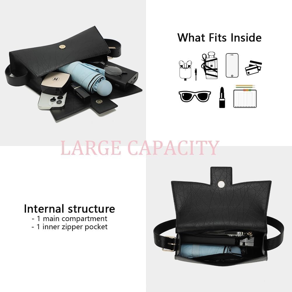 BESMART Waterproof PU Shoulder Bag Evening Bags for Ladies, Hobo Bag for Work/Shopping/Daily Use/Workout-Brown - Image 7