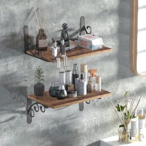 L Shelf Brackets for 12" - 14" Board, Floating Shelf Bracket Heavy Duty Metal Shelving Brackets for Shelves, Decorative Iron Rustic Wall Brackets for DIY Floating Shelf, 6 Pack Black L Shelf Brackets for 12 14 Board Floating Shelf Bracket Heavy Duty Metal Shelving Brackets for Shelves Decorative Iron Rustic Wall Brackets for DIY Floating Shelf 6 Pack Black