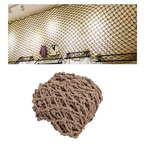 Find Discount Ynet Outdoor Fence Protection Net, Retro Decorative Net 1x3m Natural Hemp Rope Woven Children Safety Net, Anti-Climbing Net, Used for Garden Bar Restaurant Photo Wall Playground 2x3m (Size : 46M)