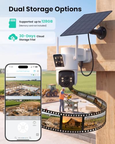 LIWAN No WiFi Security Camera, Dual Lens, 4G LTE Solar Powered - image 6