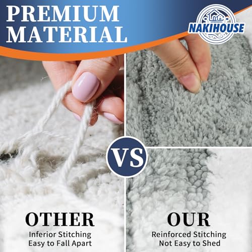NAKIHOUSE 2 Piece Bath Mat Set Non Slip Extra Soft Bathroom Mats Water Absorbent Microfiber Foot Mats Machine Washable Rug Toilet Mat for Bathroom Floor (Gray) - Cosy Home Interiors NAKIHOUSE 2 Piece Bath Mat Set Non Slip Extra Soft Bathroom Mats Water Absorbent Microfiber Foot Mats Machine Washable Rug Toilet Mat for Bathroom Floor (Gray) - Image 6