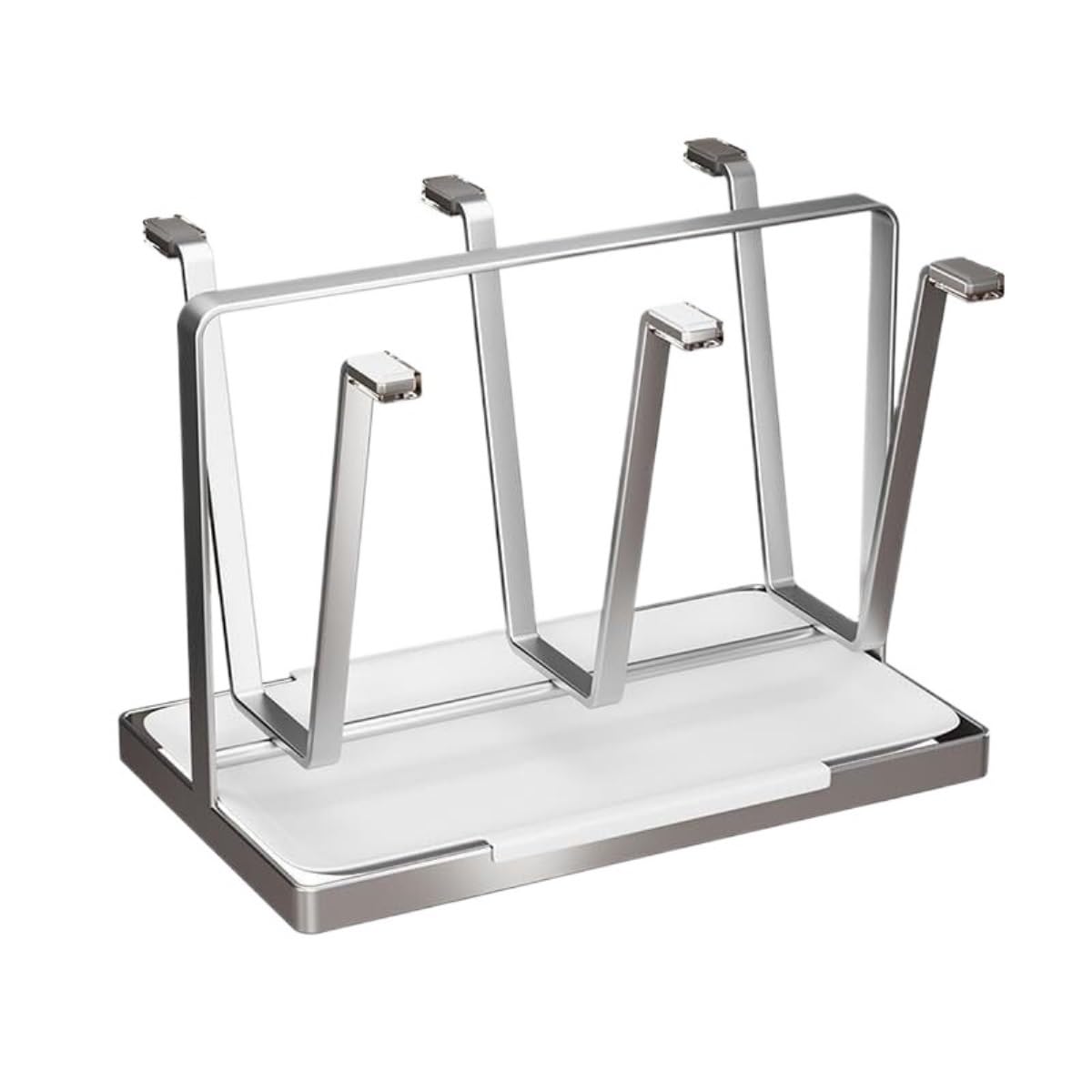 Azhkjkzh Silver Coffee Mug Holder Cup Drying Rack For Countertop And Bottle With Handle For Kitchen