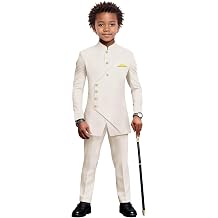 African Boys Suits Slim Fit Formal Suit for Boy Toddler Kids Tuxedo 2 Piece Dashiki Outfits for Boys