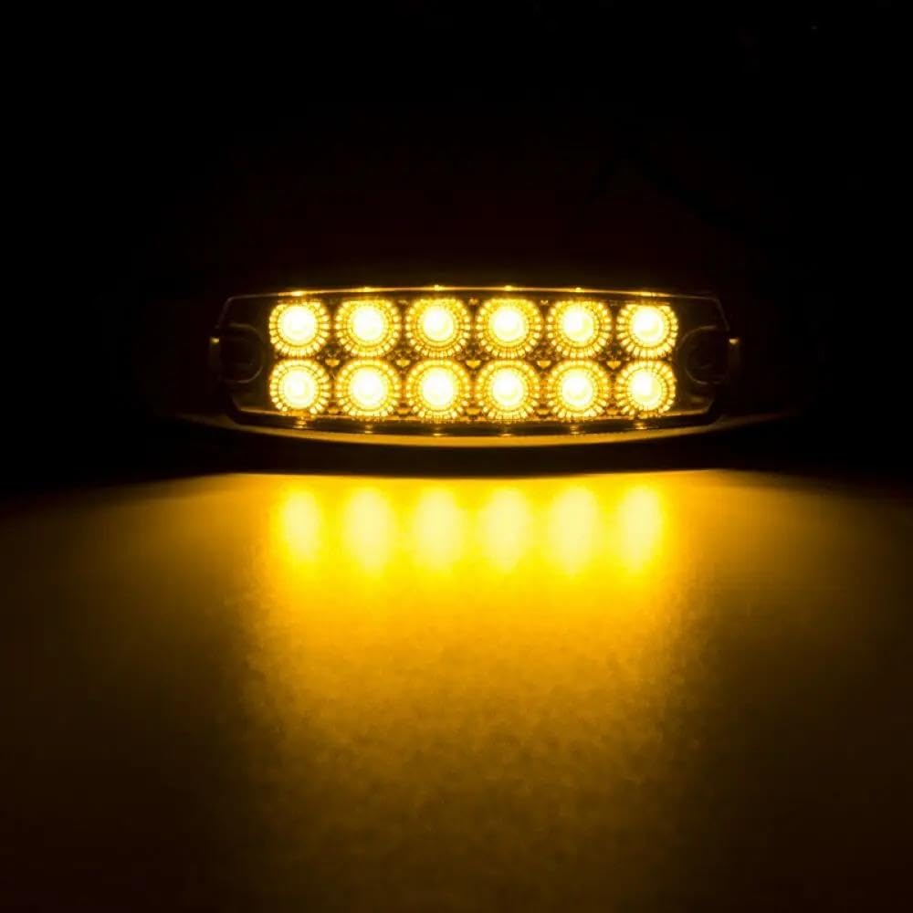 10X 12V-24V LED 12LED Boczne Światło Obrysowe Samochodu