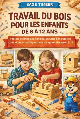 TRAVAIL DU BOIS POUR LES ENFANTS DE 8 À 12 ANS: Projets de bricolage simples, sécurité des outils et compétences pratiques pour un apprentissage créatif