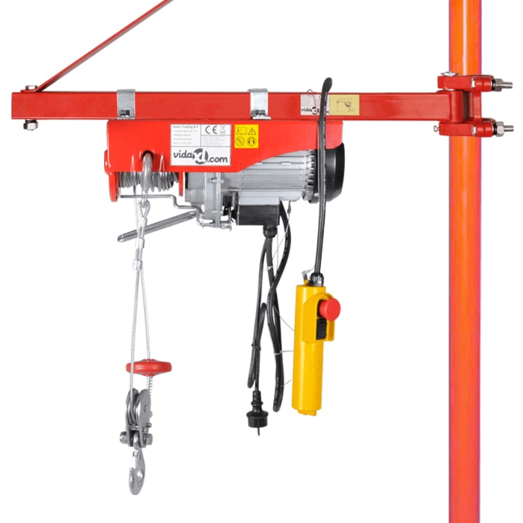 Hubgerüst Stahl 600 kg Tragarm 750 mm Schwenkbereich 180 Grad für Werkstatt Werkzeuge Hebearbeiten mit Seilwinde Elektrowinde Kettenzug und Flaschenzug Hebezug