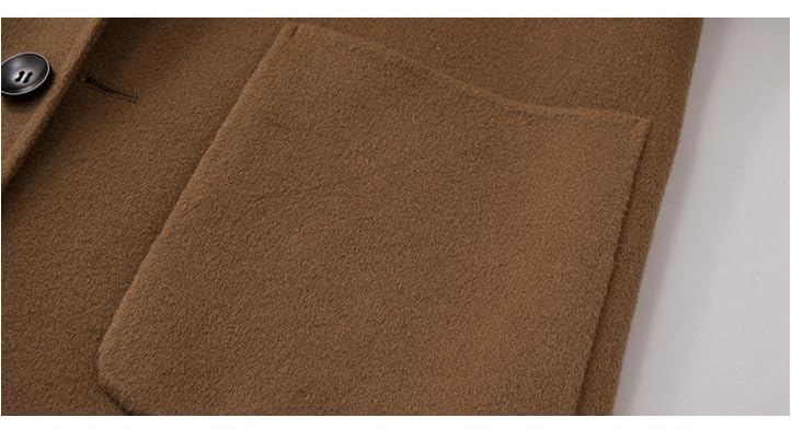 Generico Trench In Lana Da Uomo, Morbido E Caldo, Giacca Monopetto Con Cappuccio, Cappotto In Lana Con Tasche, Spesso, Lungo, Casual Da Lavoro, Elegante, Vestibilità Aderente, Soprabito Invernale