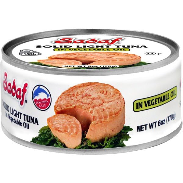 Sadaf Solid Light Tuna in Olive Oil - Canned Tuna for Cooking and Food Enhancing - Tuna in Olive Oil Extra Virgin - Kosher - 6 Oz Can (Pack of 4) image 2