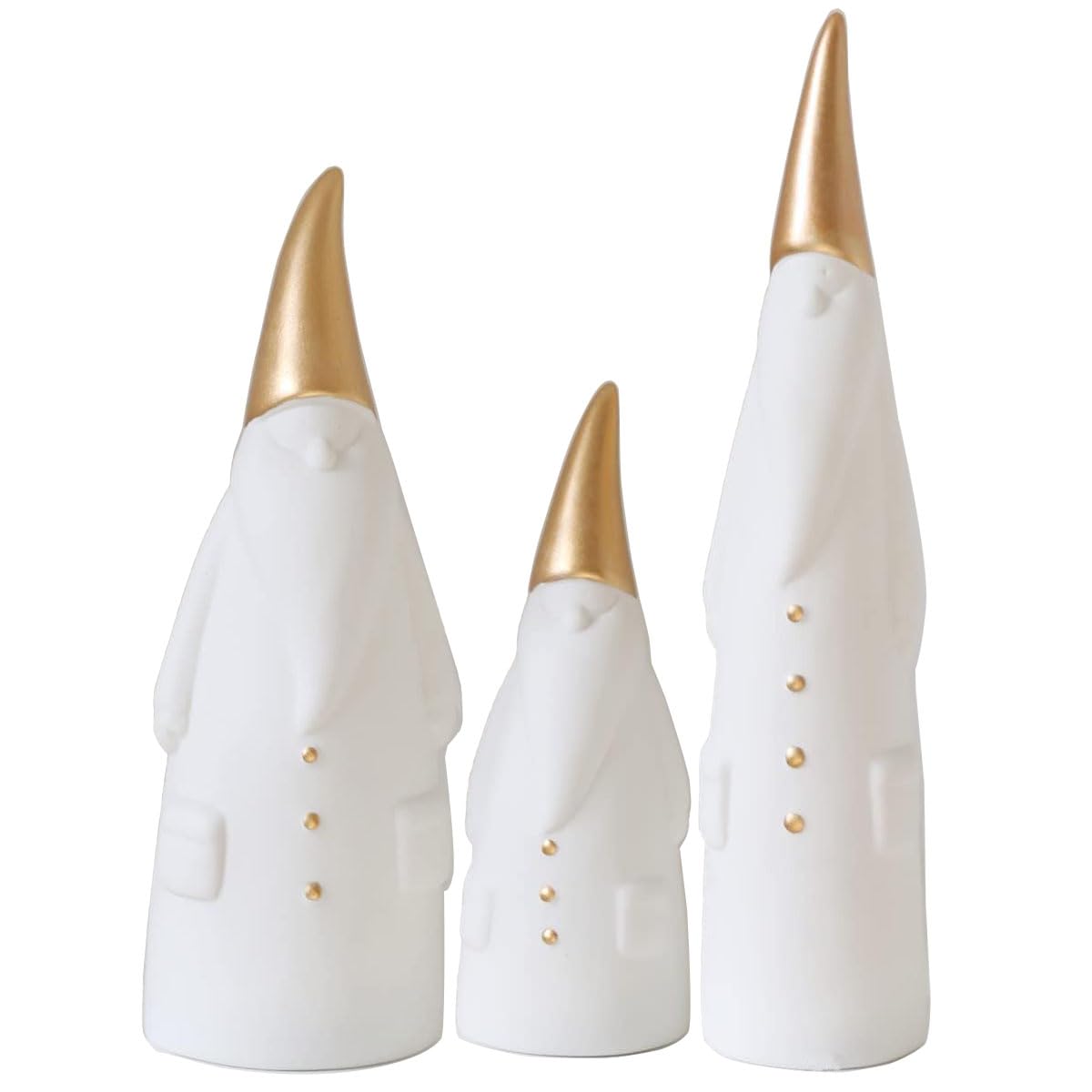 Christmas Gnome Santa Claus Statue Figurine, Decorative Ceramic Santa Clause Christmas Xmas Ornament Home Decor Accents Collectible Santas Figurine Sculpture, Winter Table Mantel Fireplace Ornament