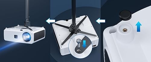 Miniatura 9 de Proyector 4K de 2100 Ansi con WIFI y Bluetooth, proyector de cine al aire libre, enfoque automático, ARC, audio DoIby, PPT, proyector de cine en