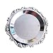 EXCEART Schmuckschale Runde Metallhandtuch Schmuck Tablett Aufbewahrungstablett Teller Teller Tee Tablett Obsttabletts Schmuck Veranstalter Büro Wohnkultur Lagerung Silber