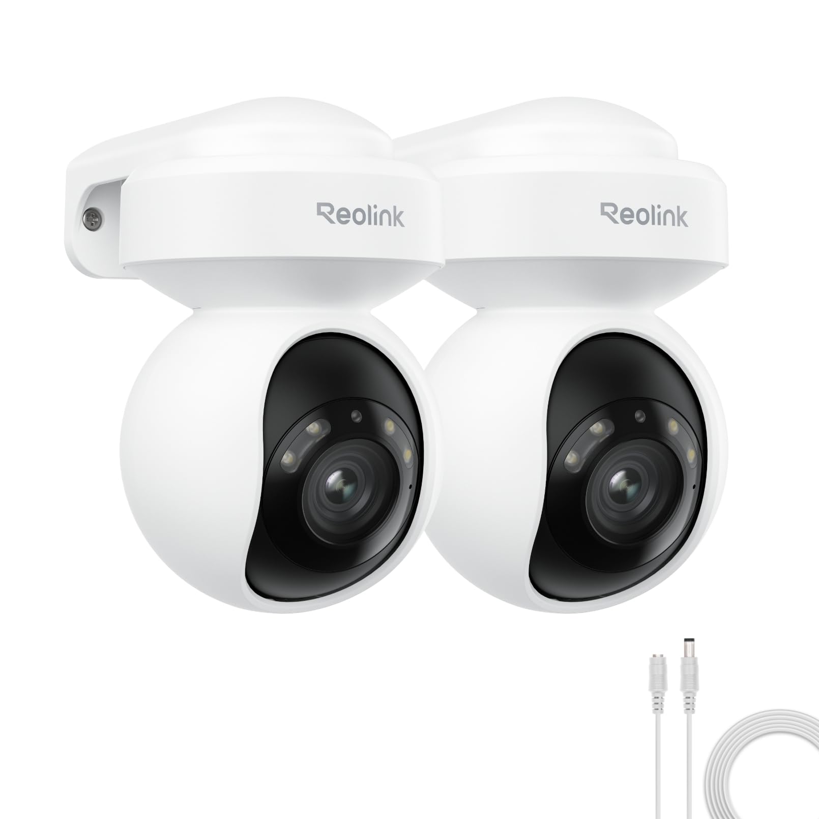 Reolink 4K PTZ Telecamera WiFi Esterno/Interno con Auto-Tracking E1 Outdoor PROx2+Cavo di Prolunga di Alimentazione da 4,5m, Rilevamento Persone/Veicoli/Animali, Wi-Fi 6, Audio a 2 Vie
